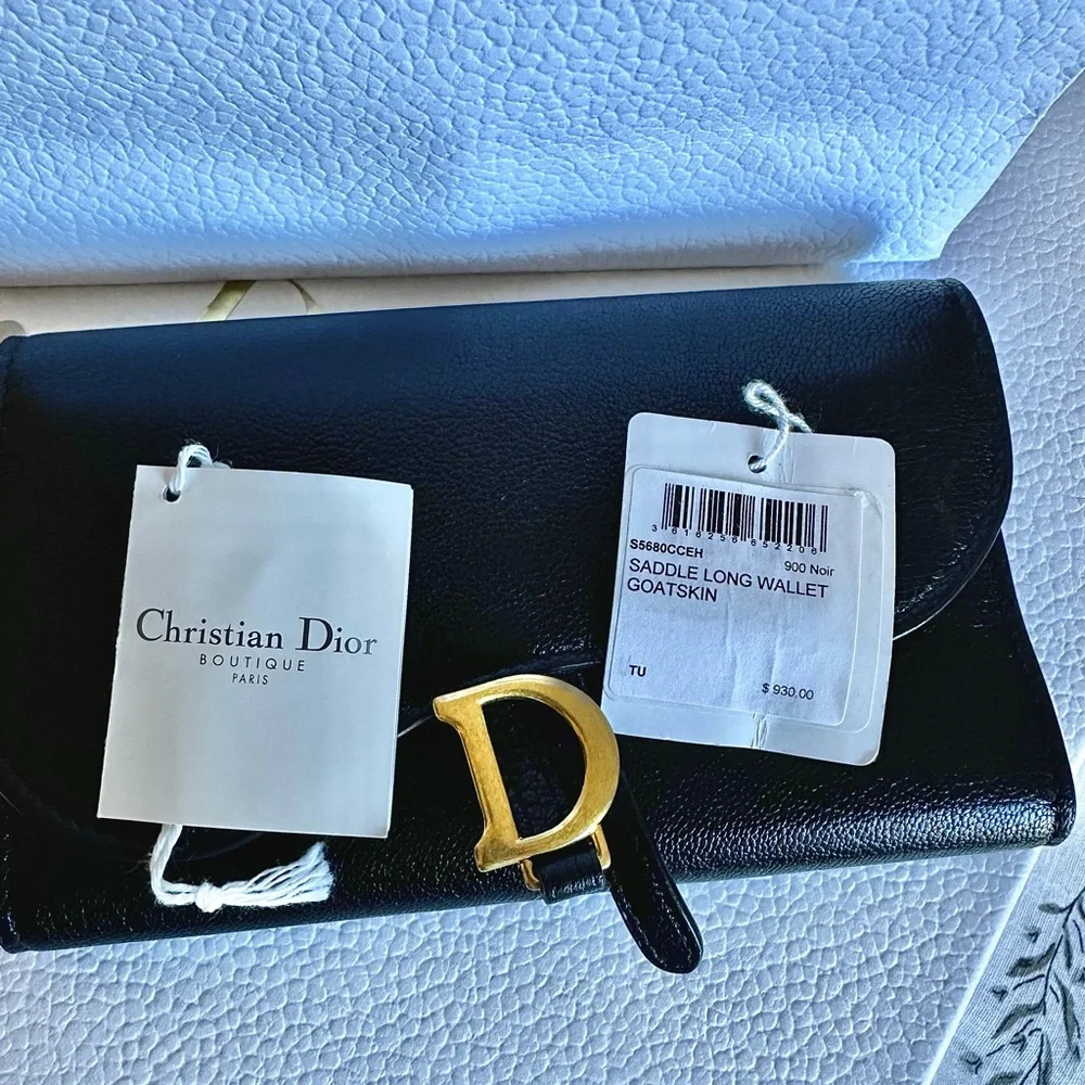 DIOR Saddle Long Wallet Goatskin